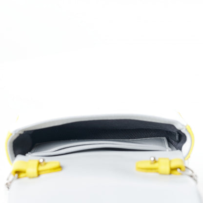 Burberry Lambskin Quilted Mini Lola Bag White Grey Yellow 5 of 10