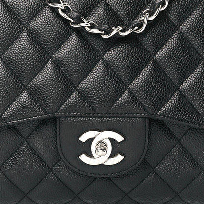 Chanel Caviar Quilted Jumbo Single Flap Black 9 of 12