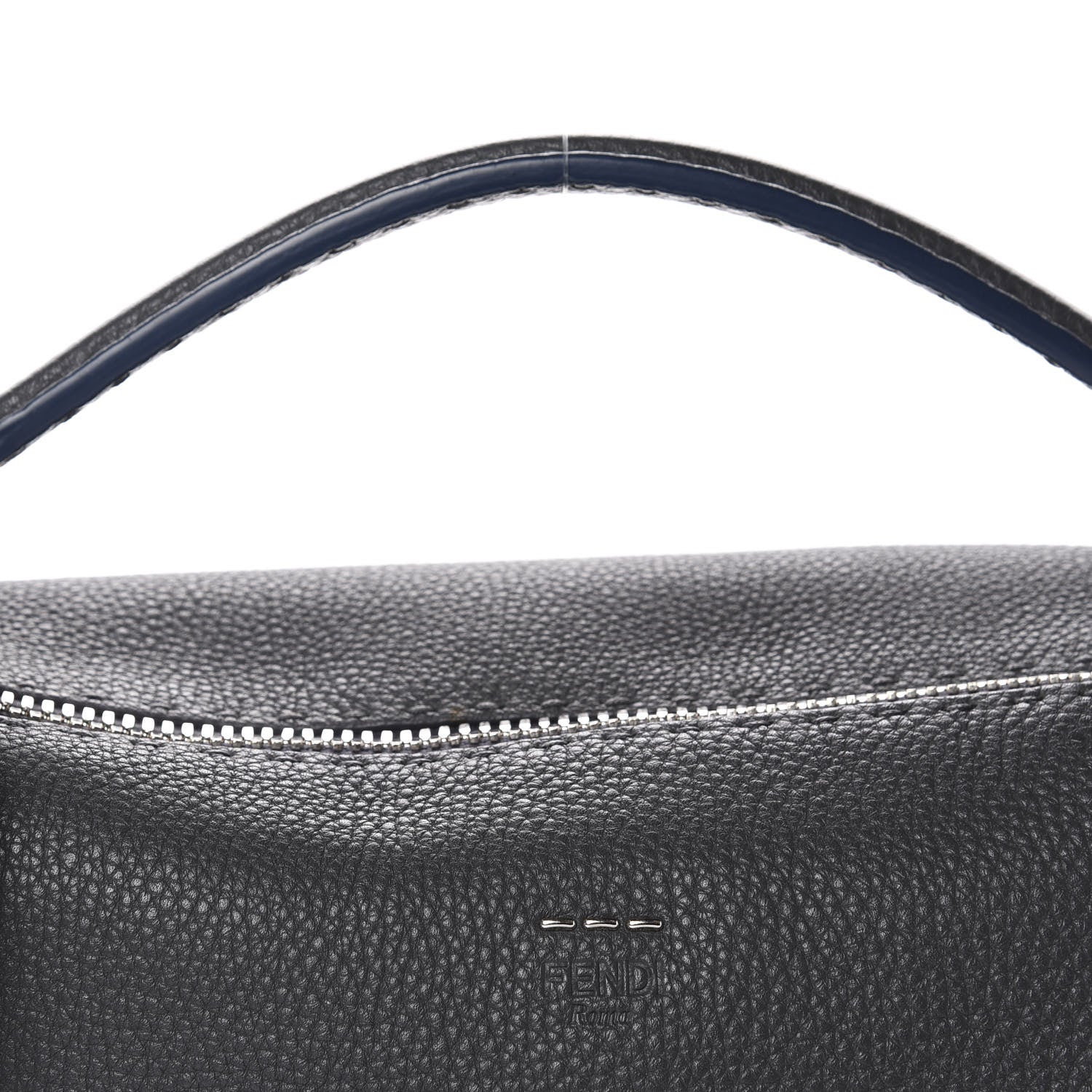Fendi Cuoio Romano Selleria Lei Boston Tote Asfalto 13 of 13