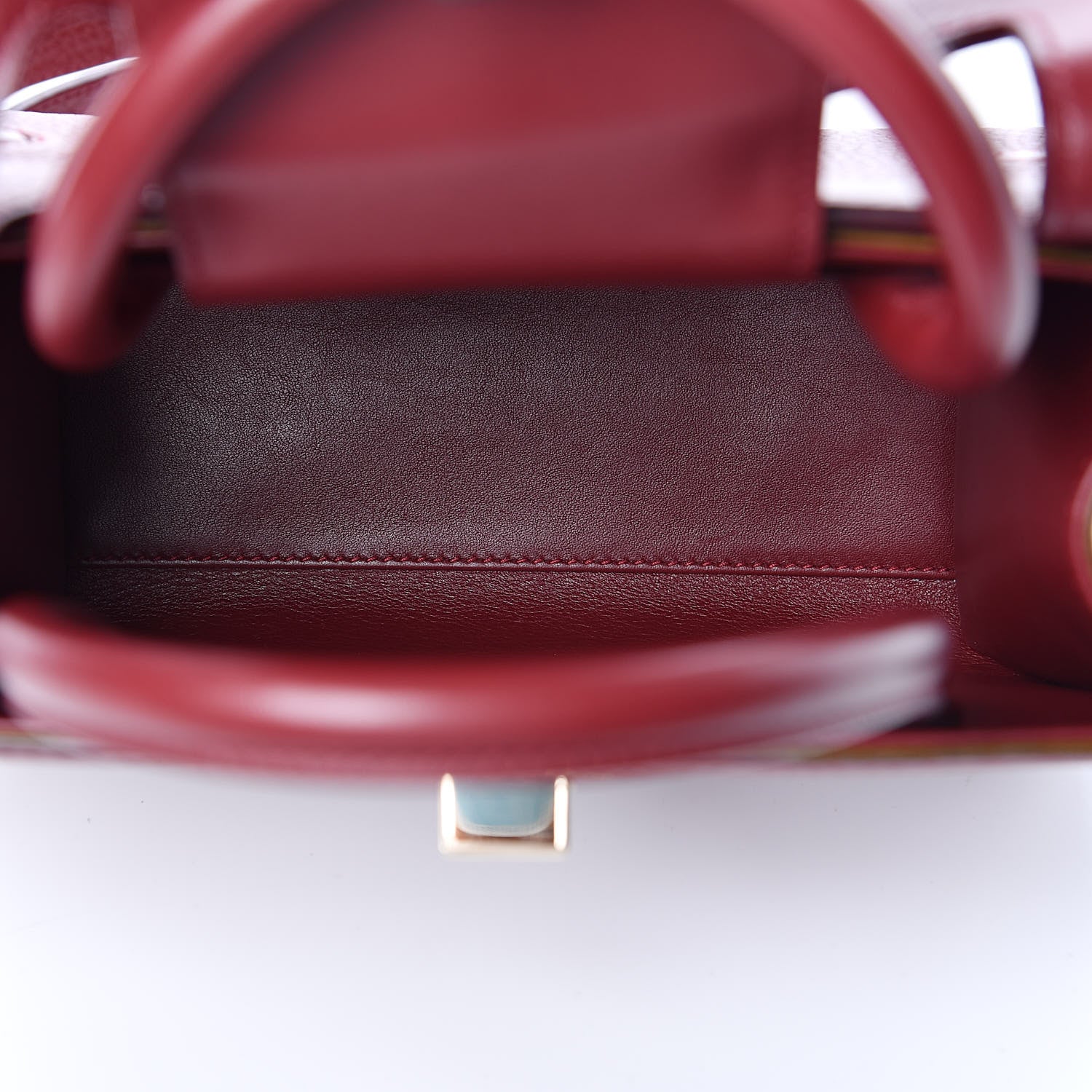 Christian Dior Grained Calfskin Mini Diorever Flap Dark Red 5 of 9