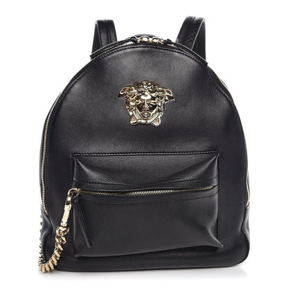 Versace Calfskin Palazzo Medusa Backpack Black 1 of 7