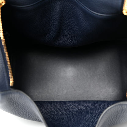 Hermes Taurillon Clemence Lindy 30 Bleu Nuit 5 of 9