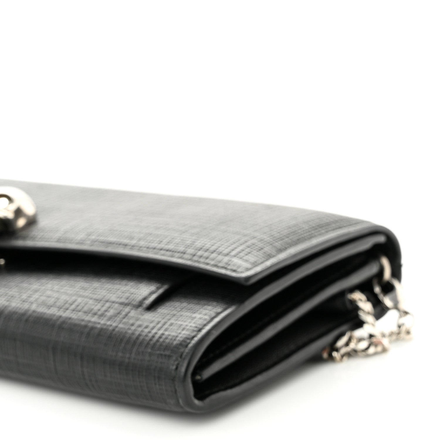 Alexander McQueen Calfskin Skull Wallet on Chain Black 9 of 9