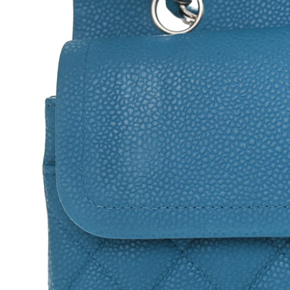 Chanel Iridescent Caviar Quilted Medium Double Flap Blue 10 of 10