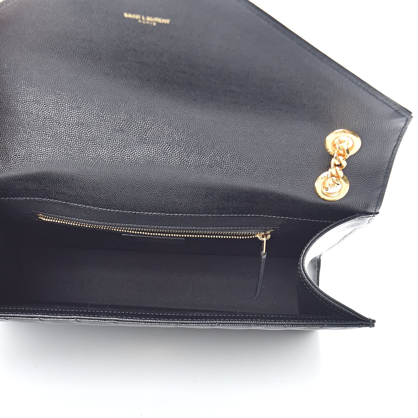 Grain De Poudre Matelasse Chevron Large Monogram Satchel Black