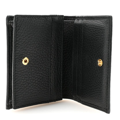 Gucci Pebbled Calfskin GG Marmont Card Case Black 5 of 8
