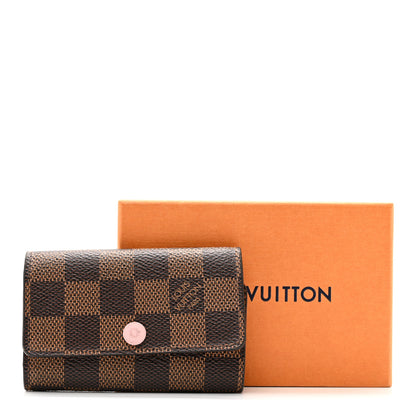 Louis Vuitton Damier Ebene Multicles 6 Key Holder Rose Ballerine 11 of 11