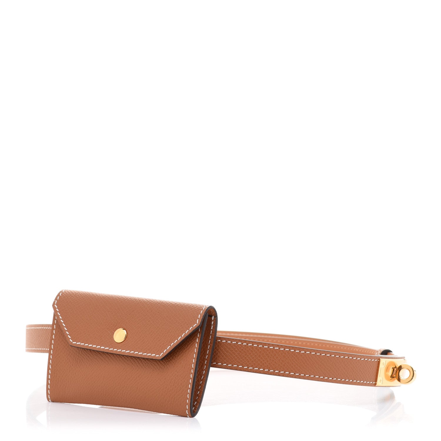 Hermes Epsom Kelly Pocket Belt Gold 2 of 13