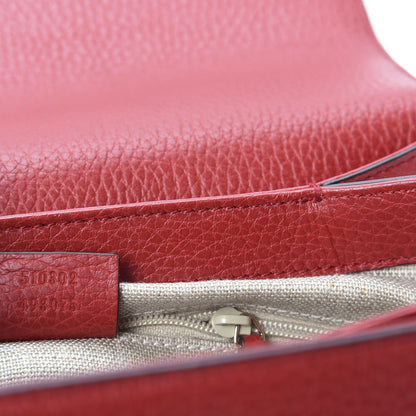 Gucci Dollar Calfskin Interlocking G Top Handle Shoulder Bag Red 8 of 10