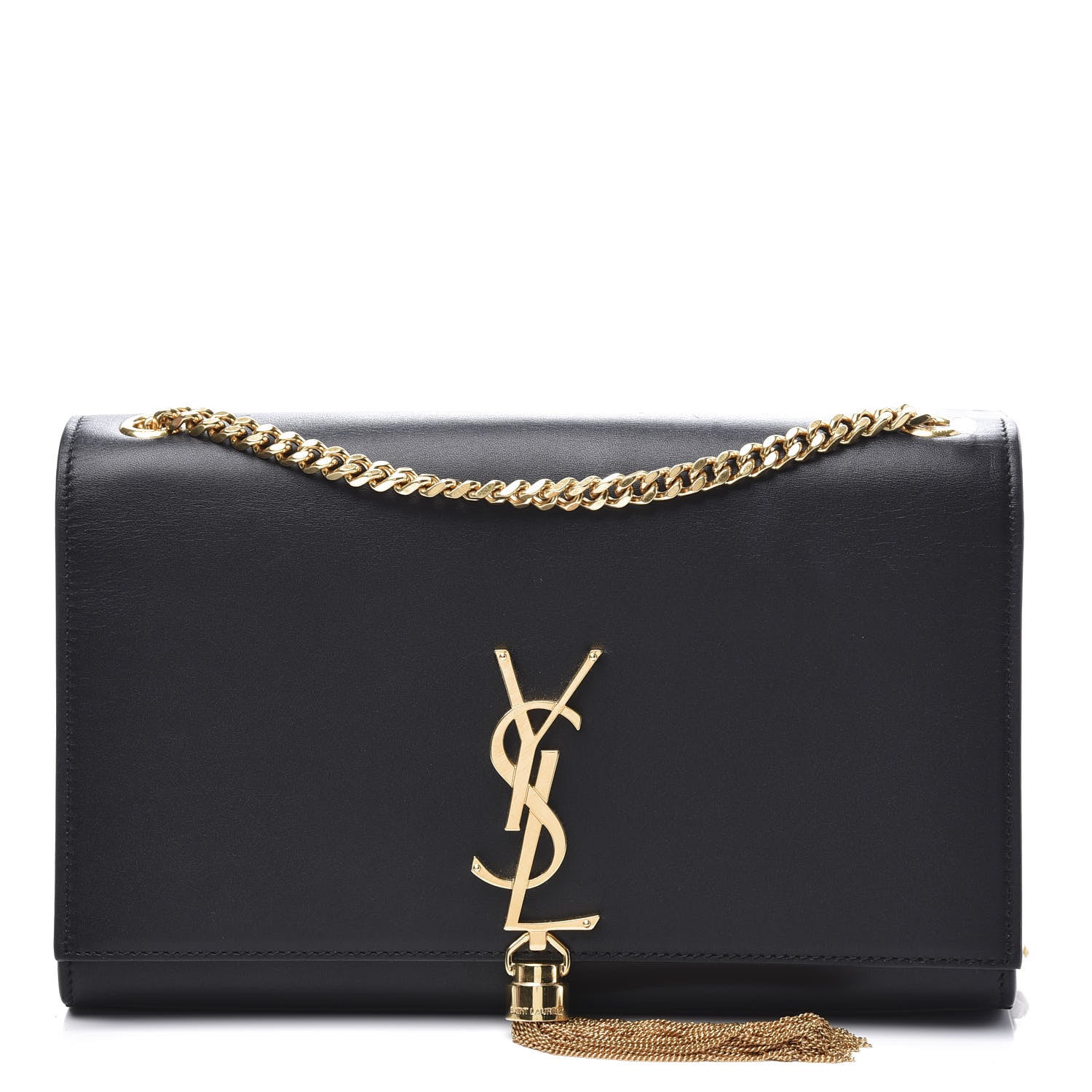 Saint Laurent Smooth Calfskin Medium Classic Monogram Kate Tassel Satchel Black 1 of 11