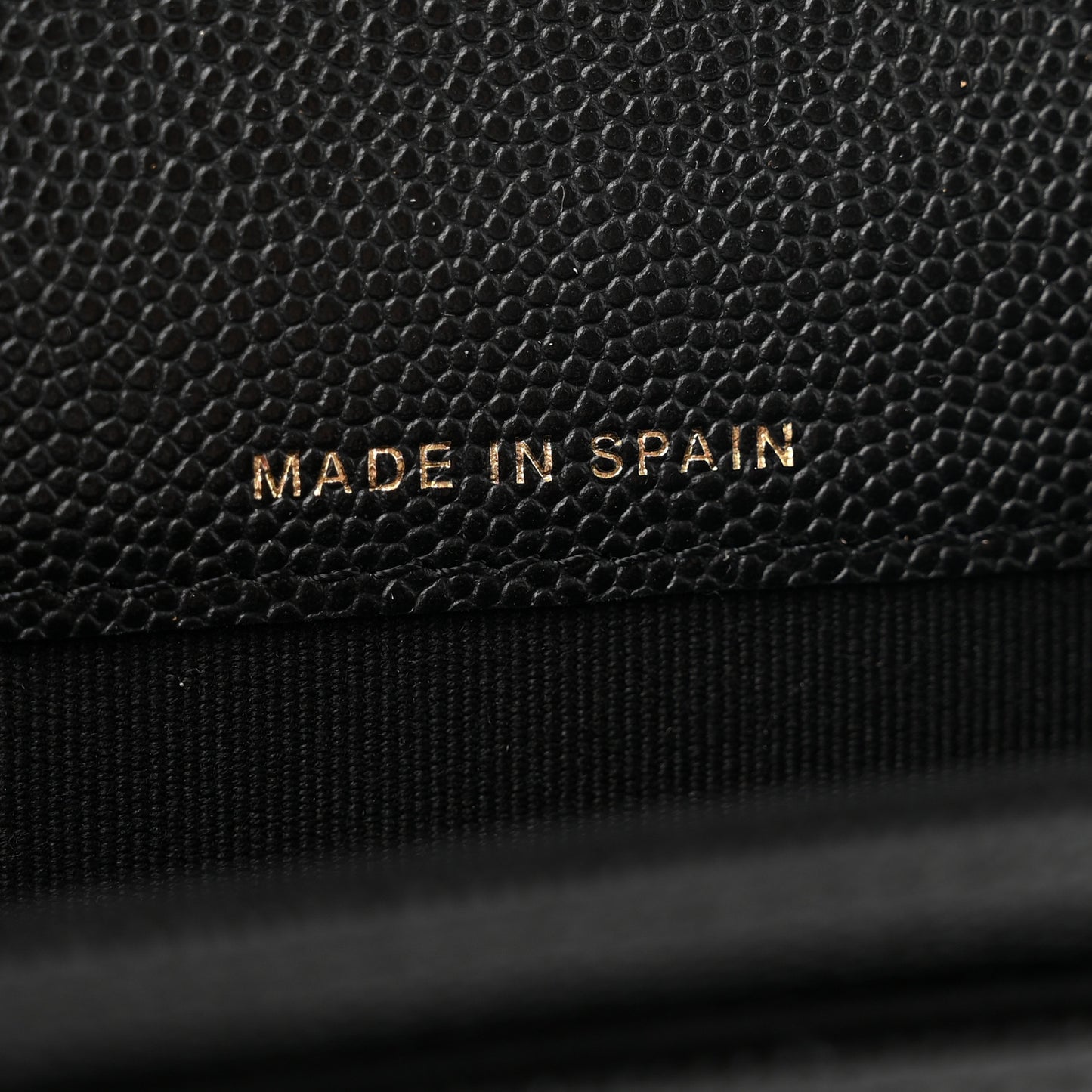 Caviar Quilted Enamel Coco Casino Flap Card Holder Wallet Black
