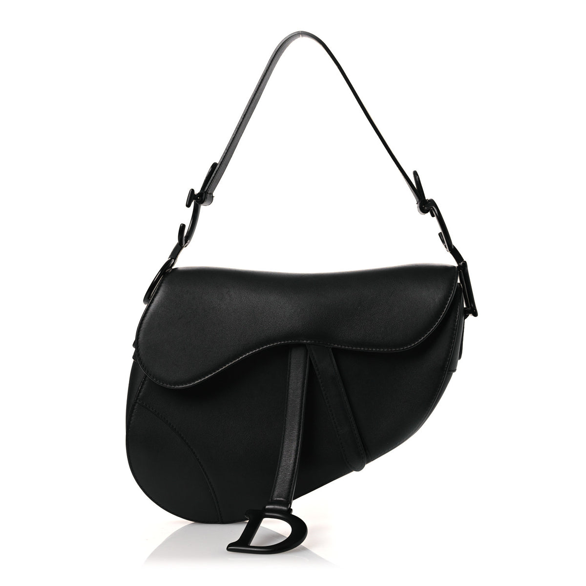 Christian Dior Ultra Matte Calfskin Saddle Bag Black 1 of 13