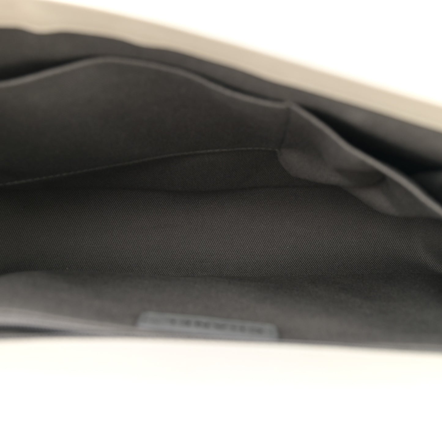 Iridescent Lambskin Quilted Large Boy Flap White