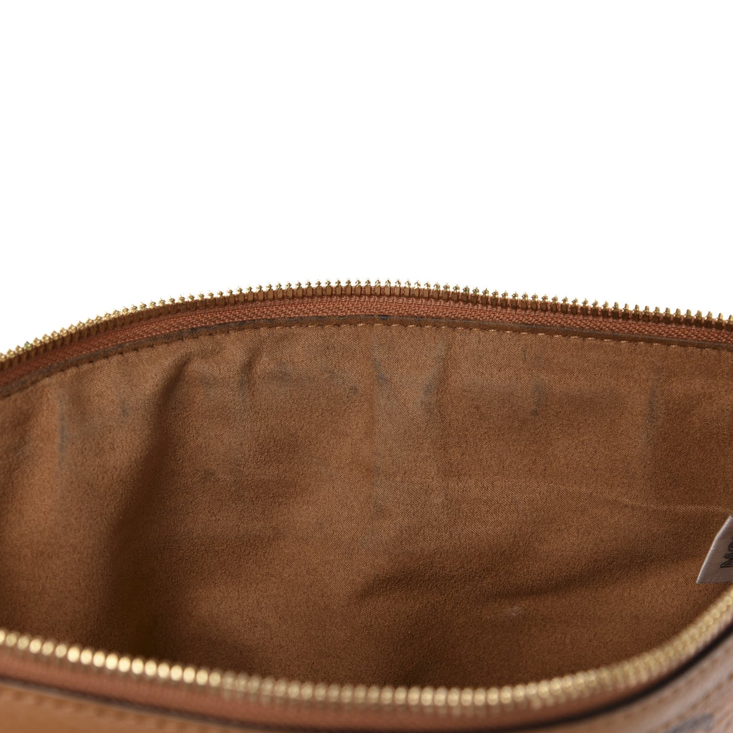 MCM Visetos Liz Shopper Tote Pouch Cognac 11 of 13
