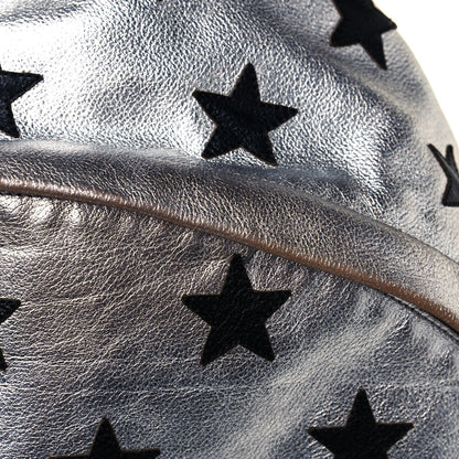 Saint Laurent Metallic Buffalo Star Hunting Backpack Silver Black 11 of 11