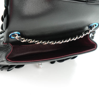 Chanel Lambskin Patent Mini Camellia Flap Black 6 of 9