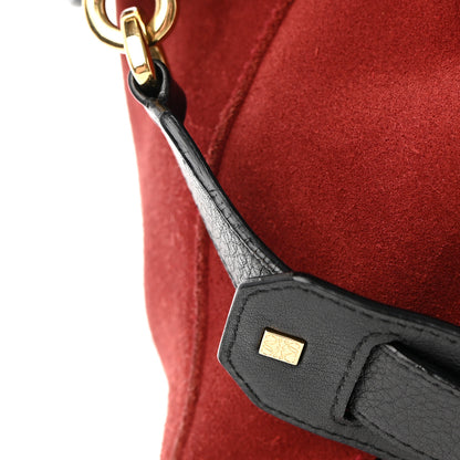 Loewe Suede Medium Puzzle Bag Red 15 of 19