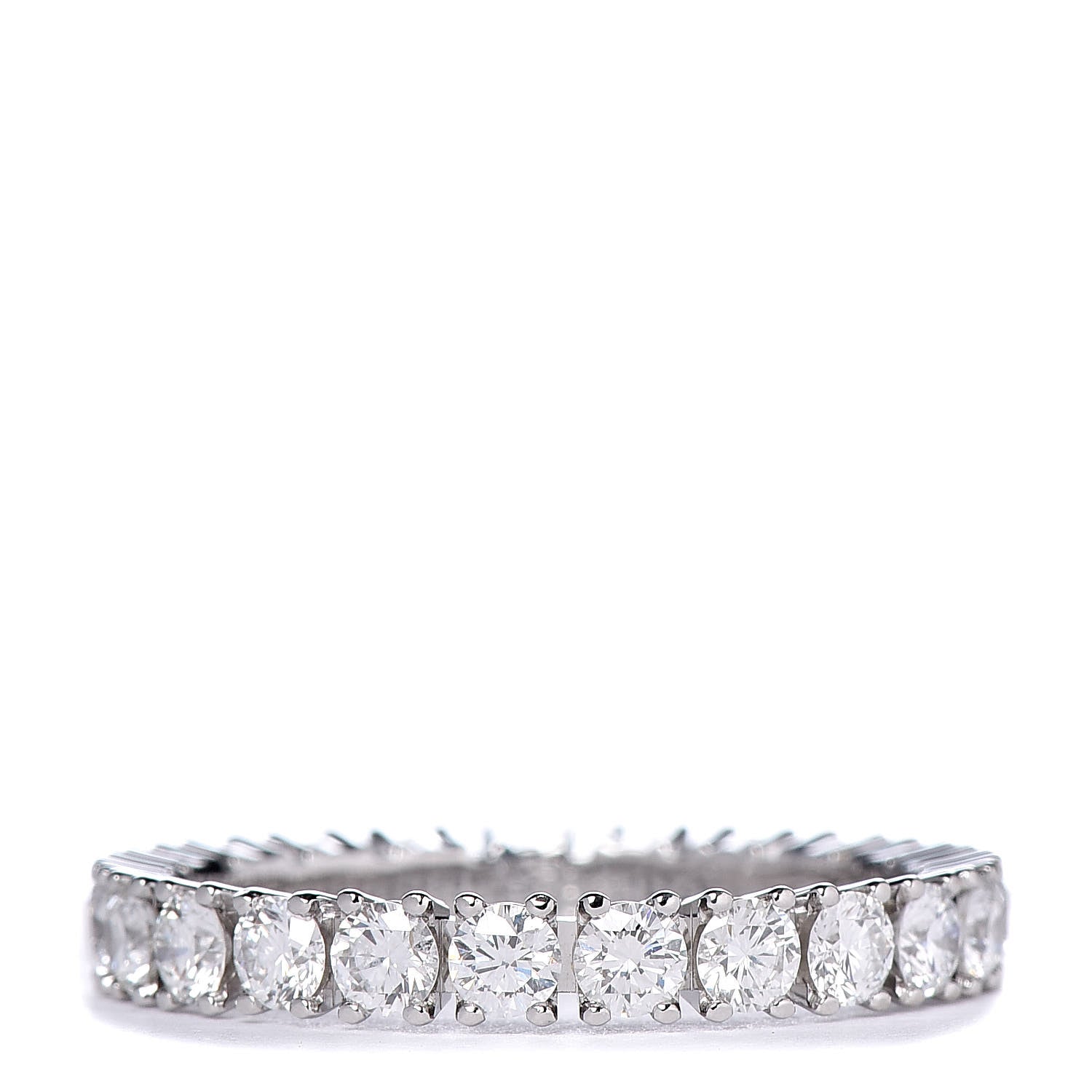 Cartier Platinum Diamond 1.58ct Eternity Ring 56 7.5 3 of 7
