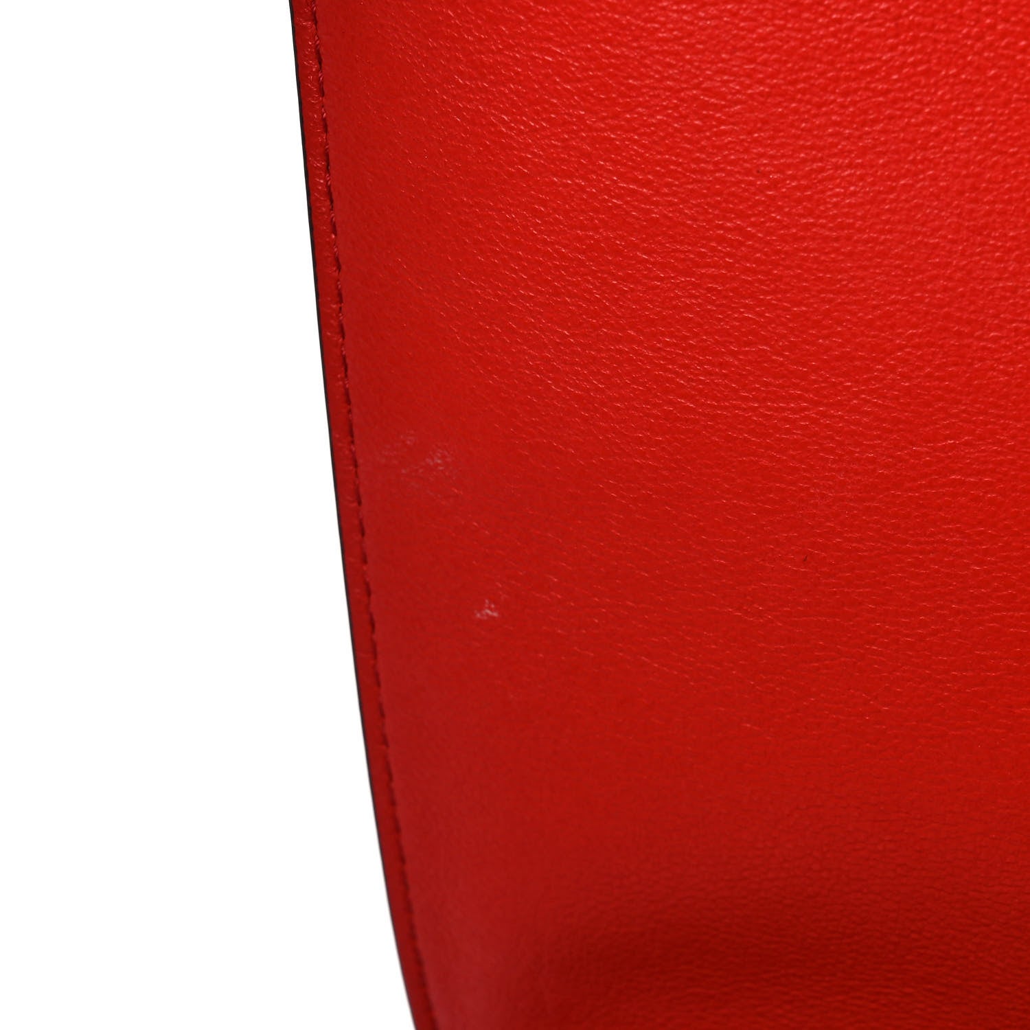 Celine Drummed Calfskin Suede Medium Trapeze Vermillion 16 of 17