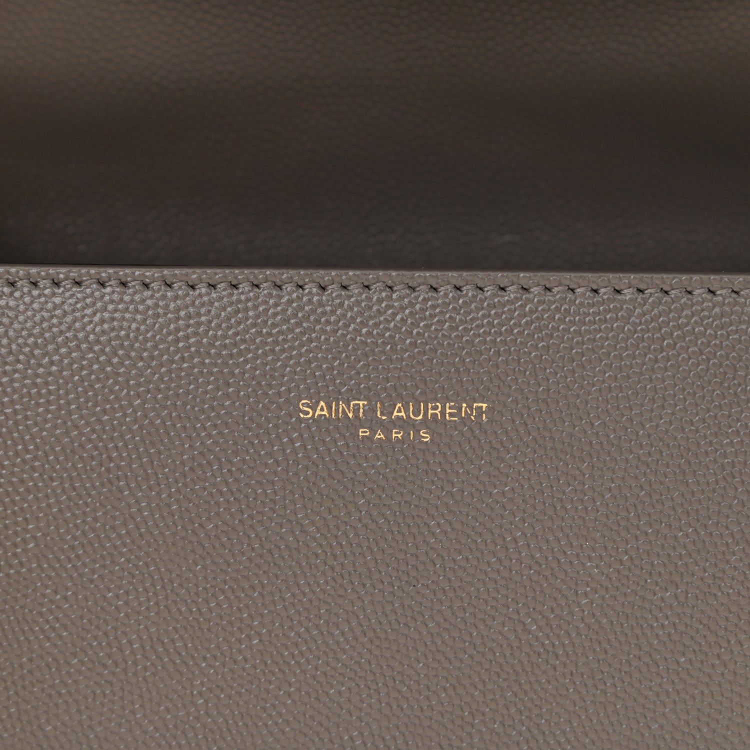 Saint Laurent Grain de Poudre Mini Classic Monogram Cassandra Top Handle Pebble 5 of 9