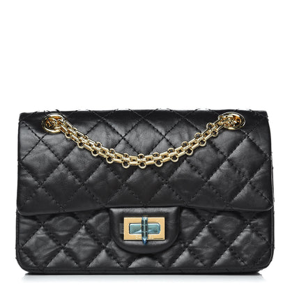 Chanel Aged Calfskin Quilted 2.55 Reissue Mini Flap Black 1 of 9