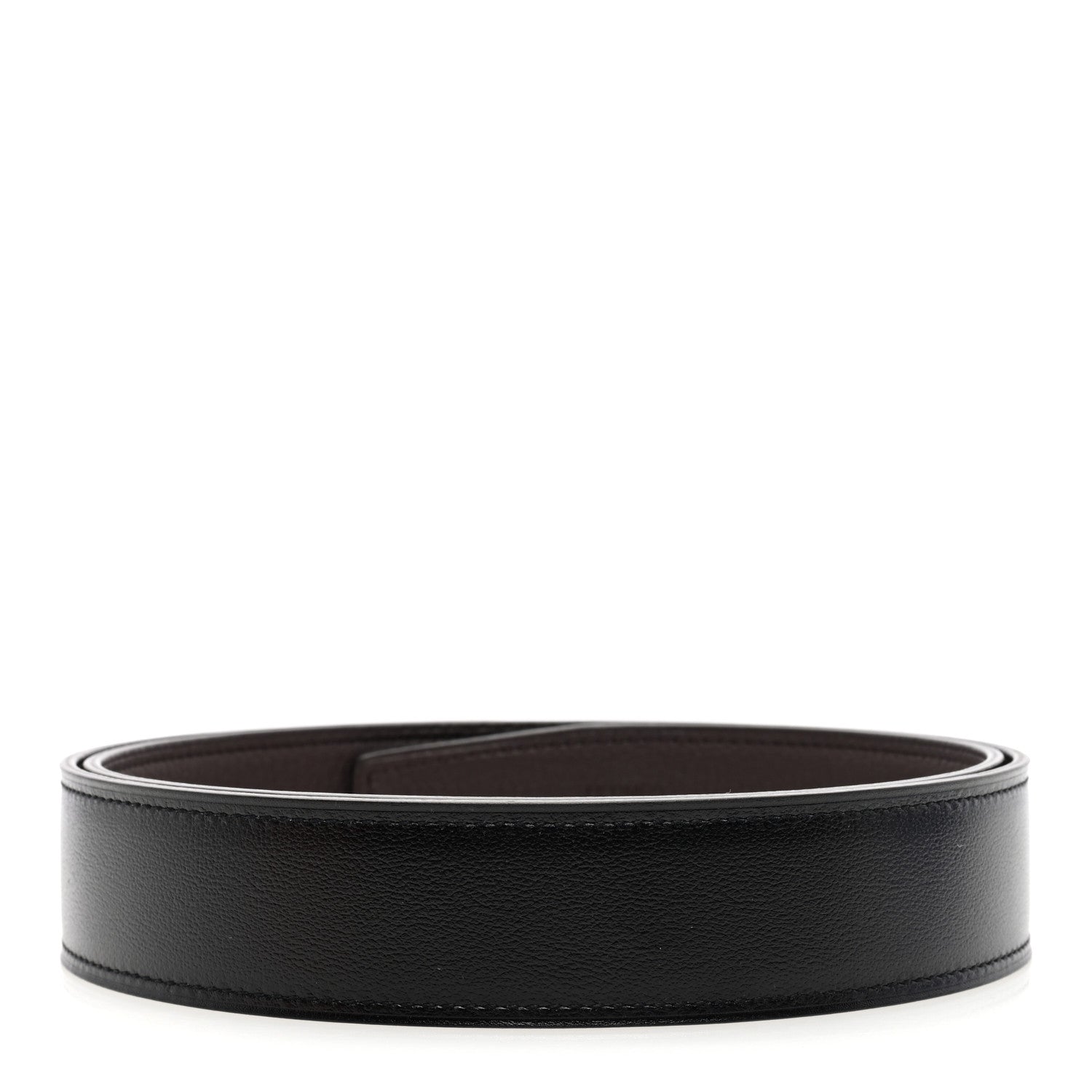 Hermes Box Togo 32mm Belt Strap 85 34 Black Rouge H 1 of 6