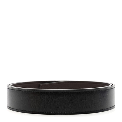 Hermes Box Togo 32mm Belt Strap 85 34 Black Rouge H 1 of 6