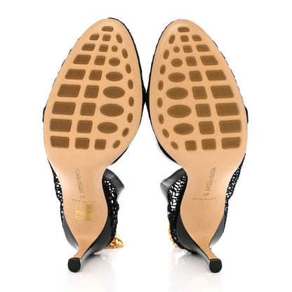 Bottega Veneta Mesh Nappa Chunky Chain Sandals 37 Black 5 of 8