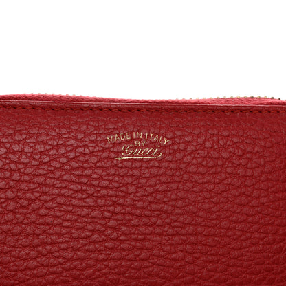 Gucci Dollar Calfskin Swing Zip Around Coin Purse Wallet Red 6 of 11