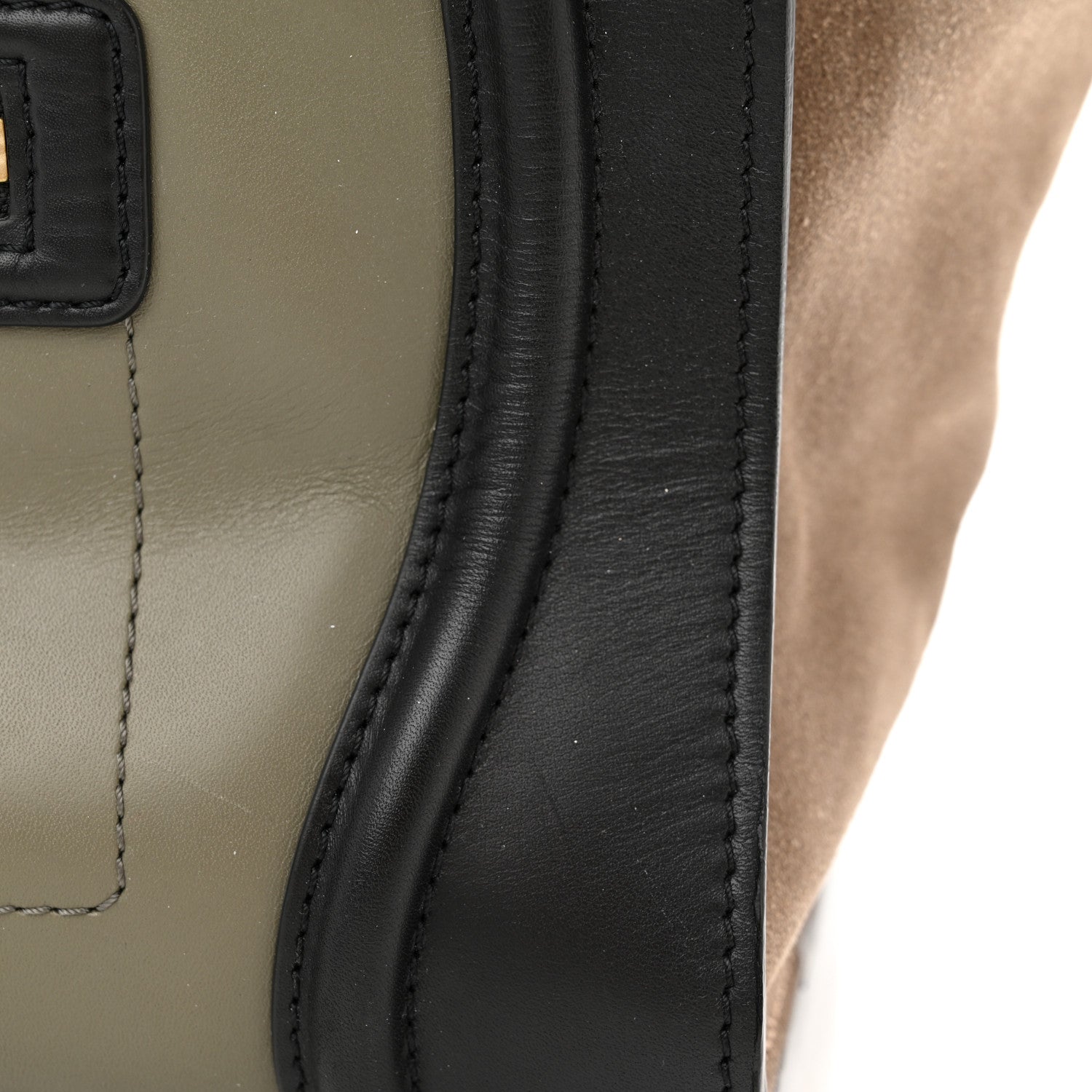 Celine Satin Calfskin Suede Micro Tri-Color Luggage Almond 12 of 13