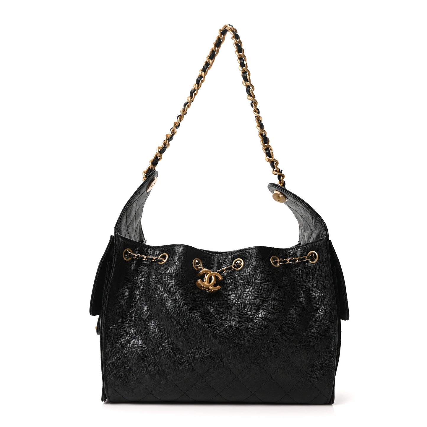 Caviar Quilted Small Chanel 25 Handbag Black