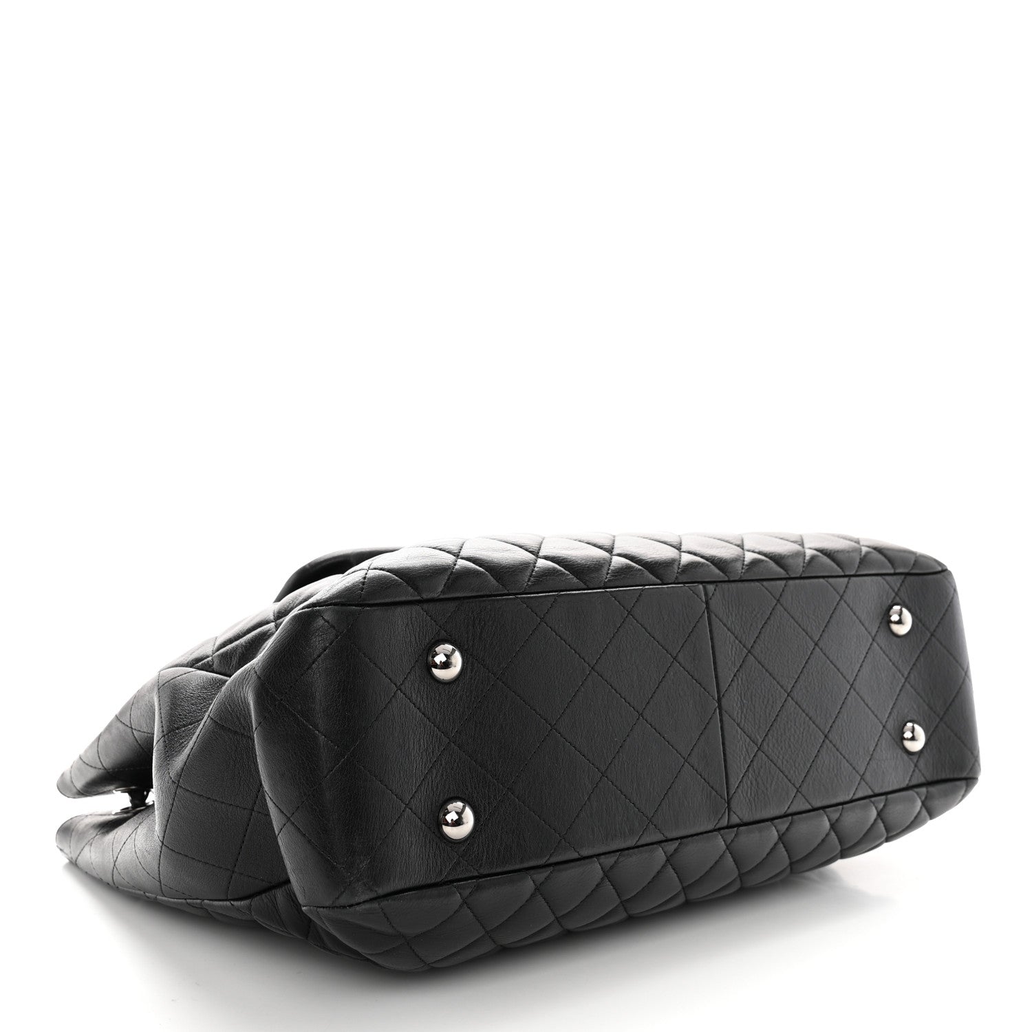 Chanel Calfskin Quilted Flap Tote Black Tote Black 4 of 10