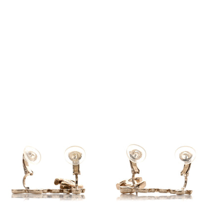 Chanel Metal Logo CC Turnlock Clip On Earrings Gold 3 of 5