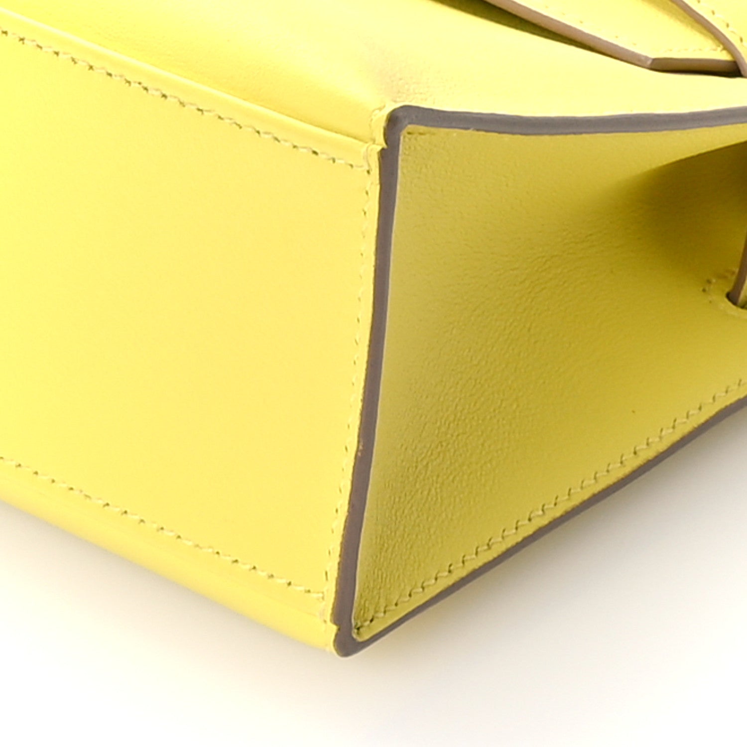Hermes Swift Kelly Pochette Clutch Lime 10 of 11