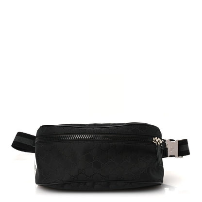 Gucci Nylon Monogram Fanny Pack Belt Bag Black 1 of 9