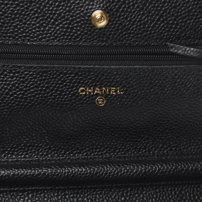 Chanel Caviar Quilted Wallet On Chain WOC Black 6 of 12