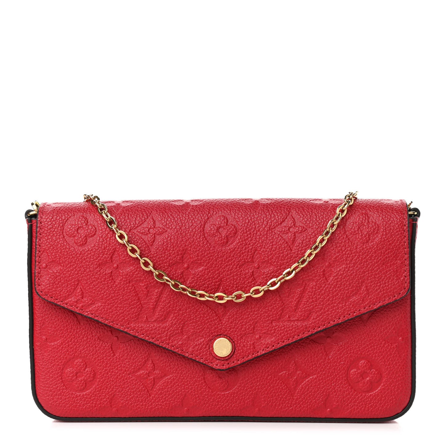 Empreinte Pochette Felicie Chain Wallet Scarlet