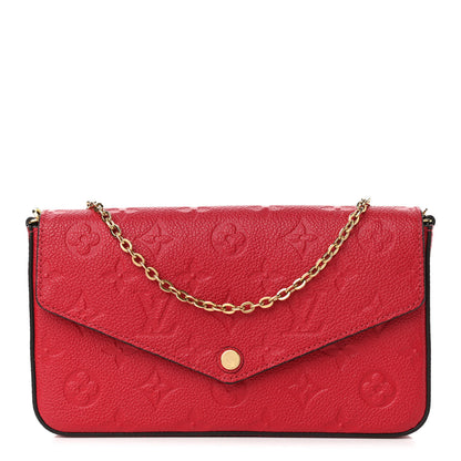 Louis Vuitton Empreinte Pochette Felicie Chain Wallet Scarlet 3 of 13