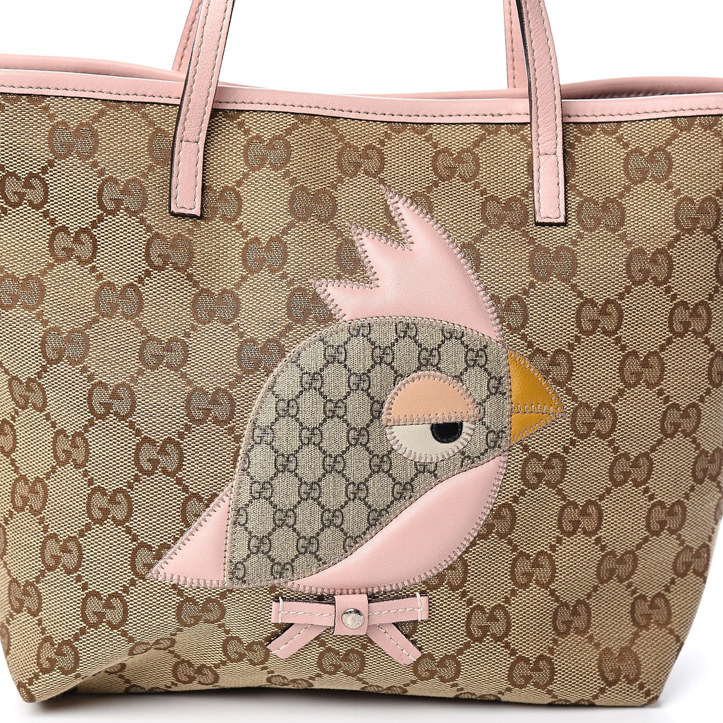 GG Monogram Mini Zoo Bird Tote Pink