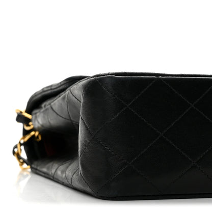 Chanel Lambskin Quilted Medium Double Flap Black 10 of 14