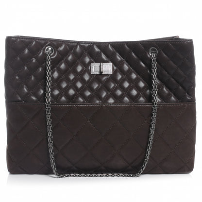 Chanel Iridescent Calfskin Mademoiselle Reissue Tote Large Brown 1 of 7