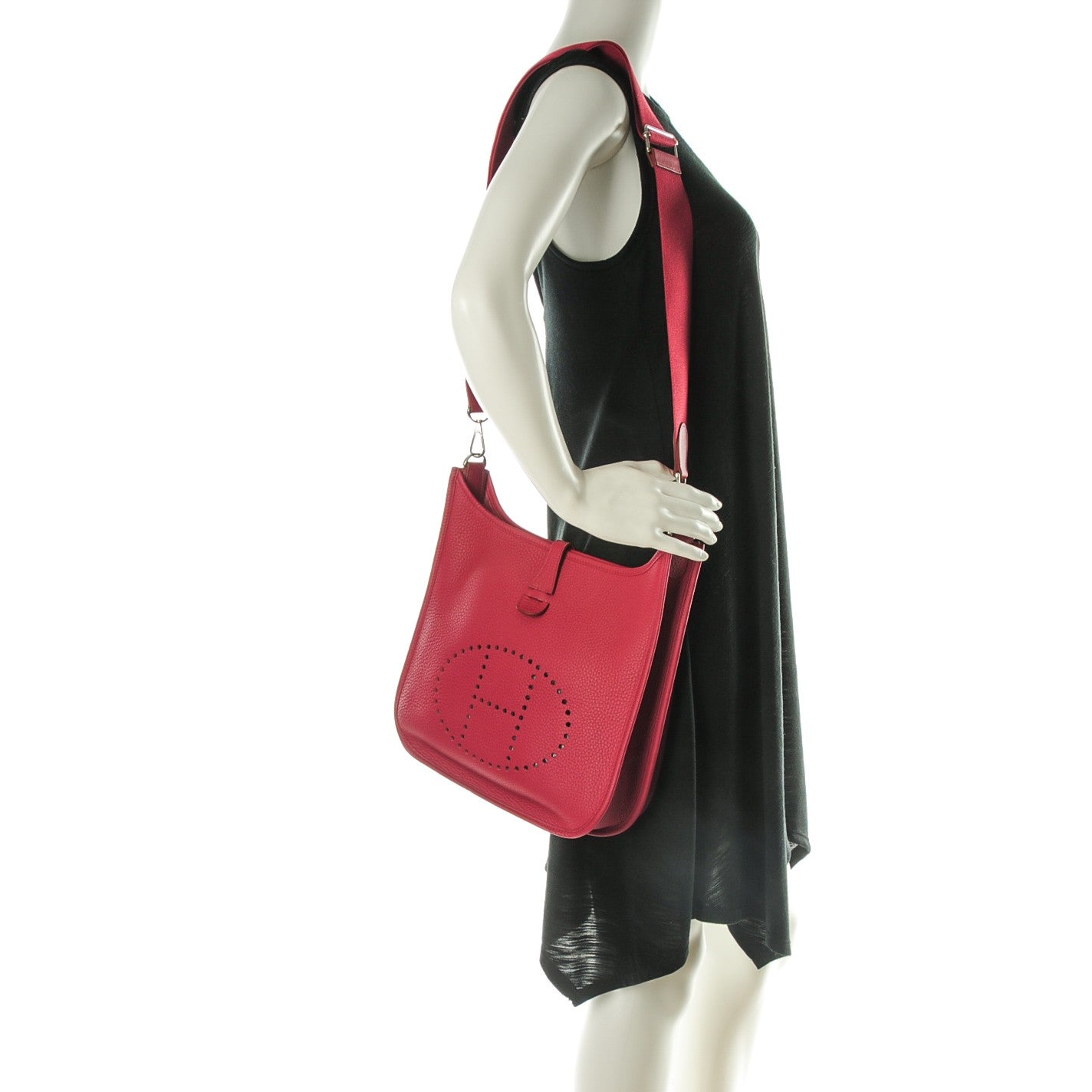 Hermes Taurillon Clemence Evelyne III PM Rubis 2 of 7