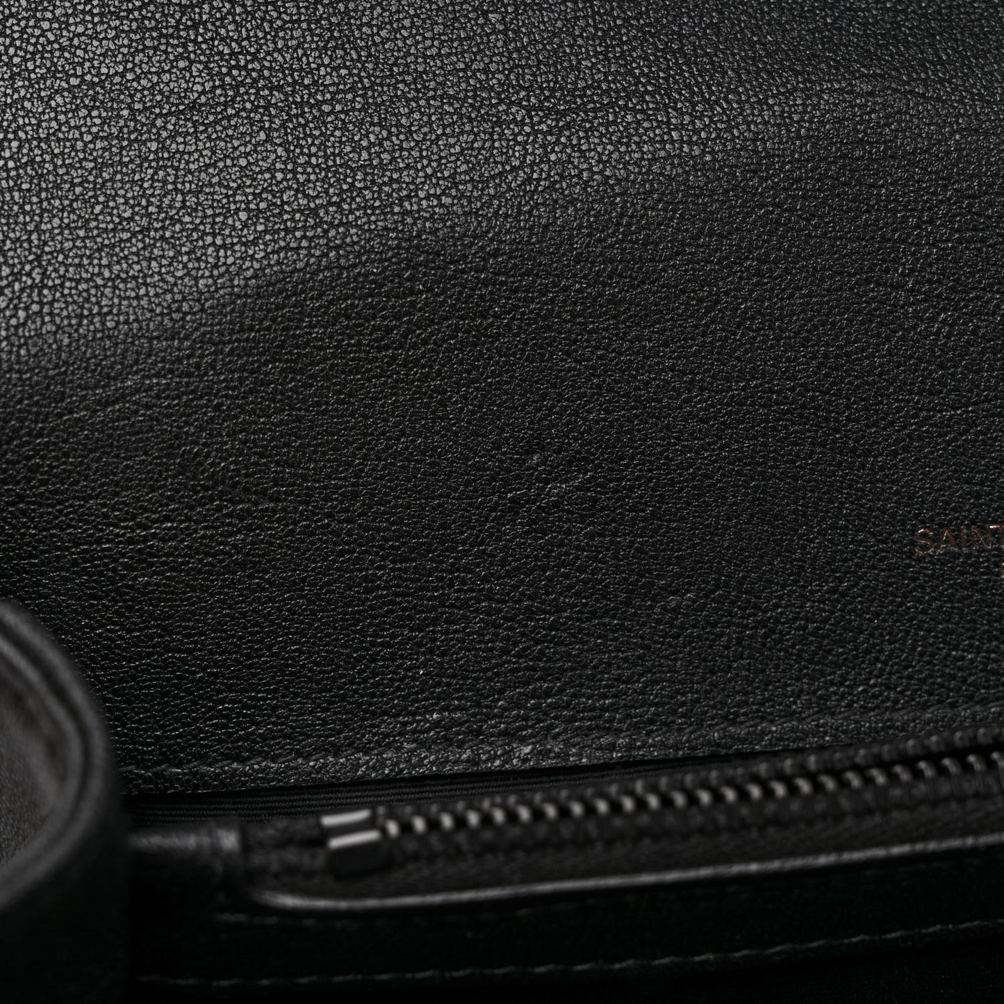 Sheepskin Matelasse Chevron Monogram Monochrome Medium College Bag Black