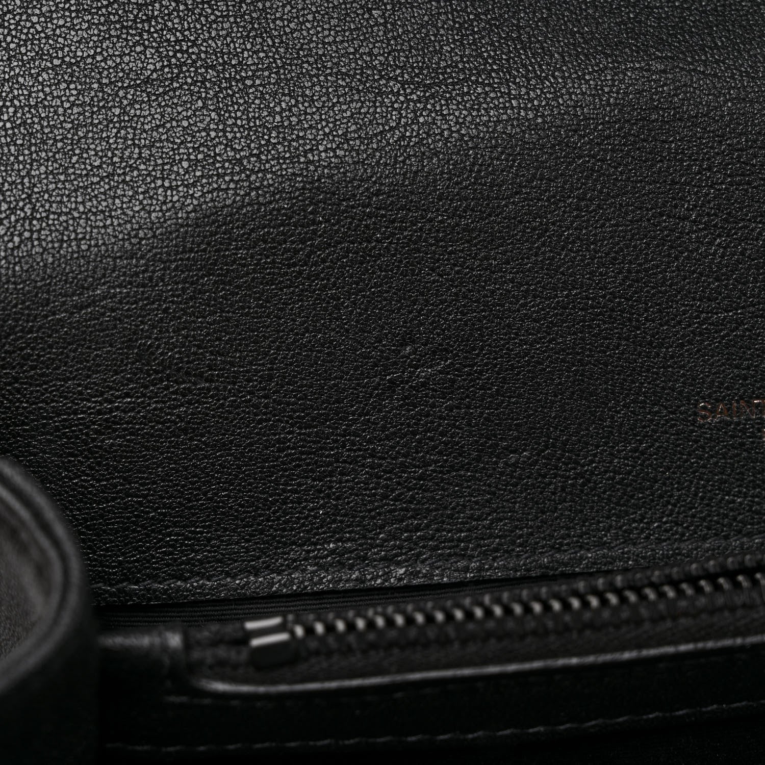 Saint Laurent Sheepskin Matelasse Chevron Monogram Monochrome Medium College Bag Black 11 of 11