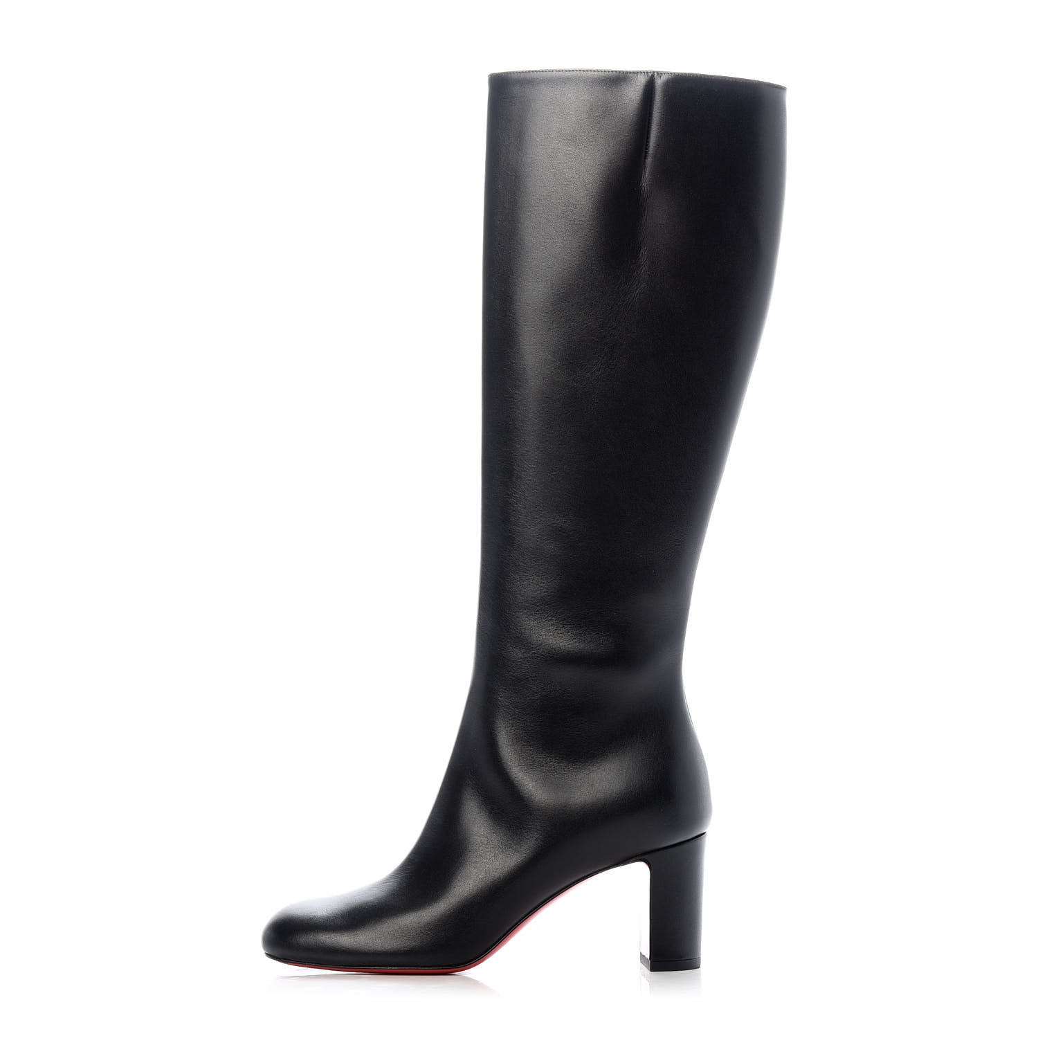 Christian Louboutin Calfskin Cadrilla Botta 70 Tall Boots 37 Black 1 of 9