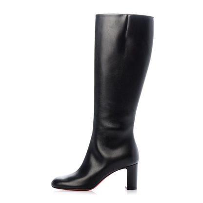 Christian Louboutin Calfskin Cadrilla Botta 70 Tall Boots 37 Black 1 of 9