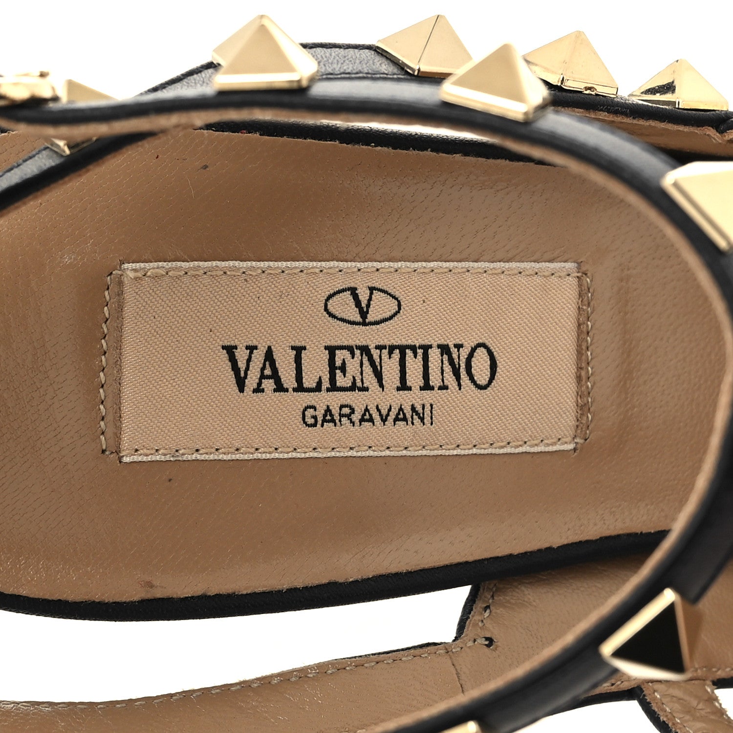Valentino Garavani Pebbled Calfskin Rockstud Ankle Strap 100mm Pumps 37 Marine 8 of 8