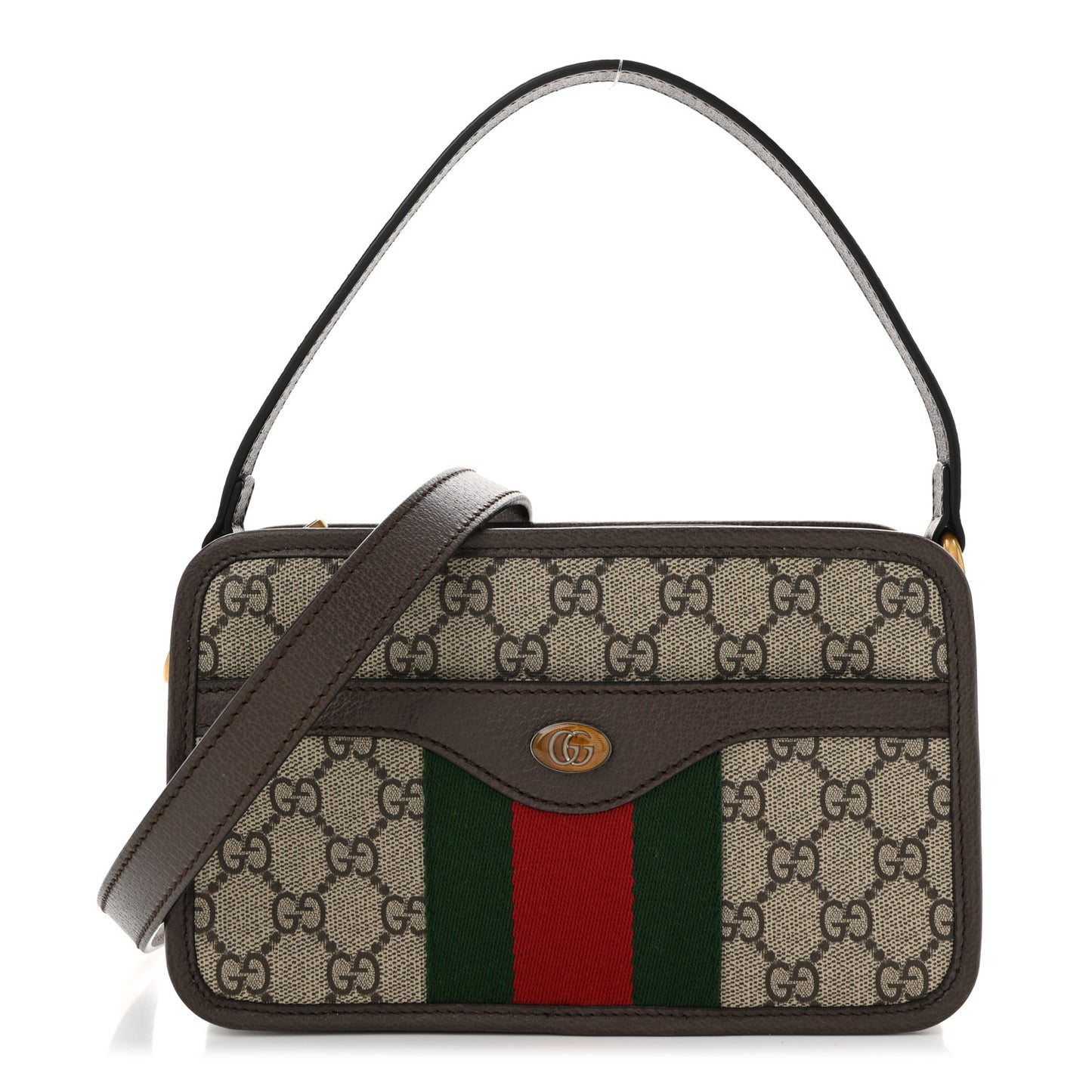 GG Supreme Monogram Web Ophidia Crossbody Bag Brown
