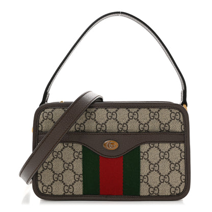 Gucci GG Supreme Monogram Web Ophidia Crossbody Bag Brown 1 of 10