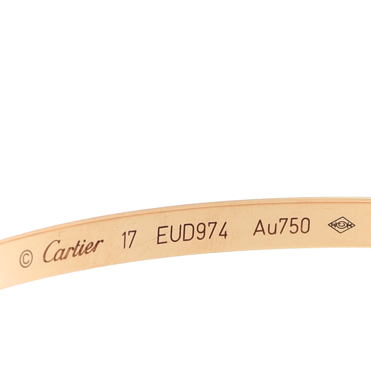 Cartier 18K Yellow Gold Small LOVE Bracelet 17 5 of 6